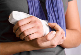 Woman with Injured Arm